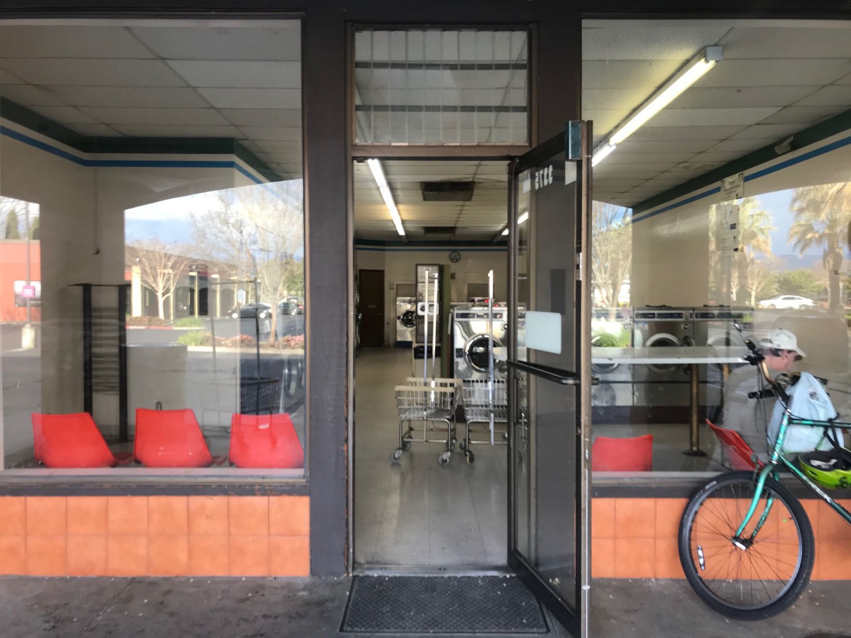 A laundromat at Redwood Plaza